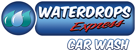 waterdrops express car wash logo